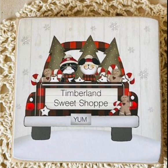 *Timberland Sweet Shoppe 4” Square Wood Block Shelf Sitter - Picture 3 of 6